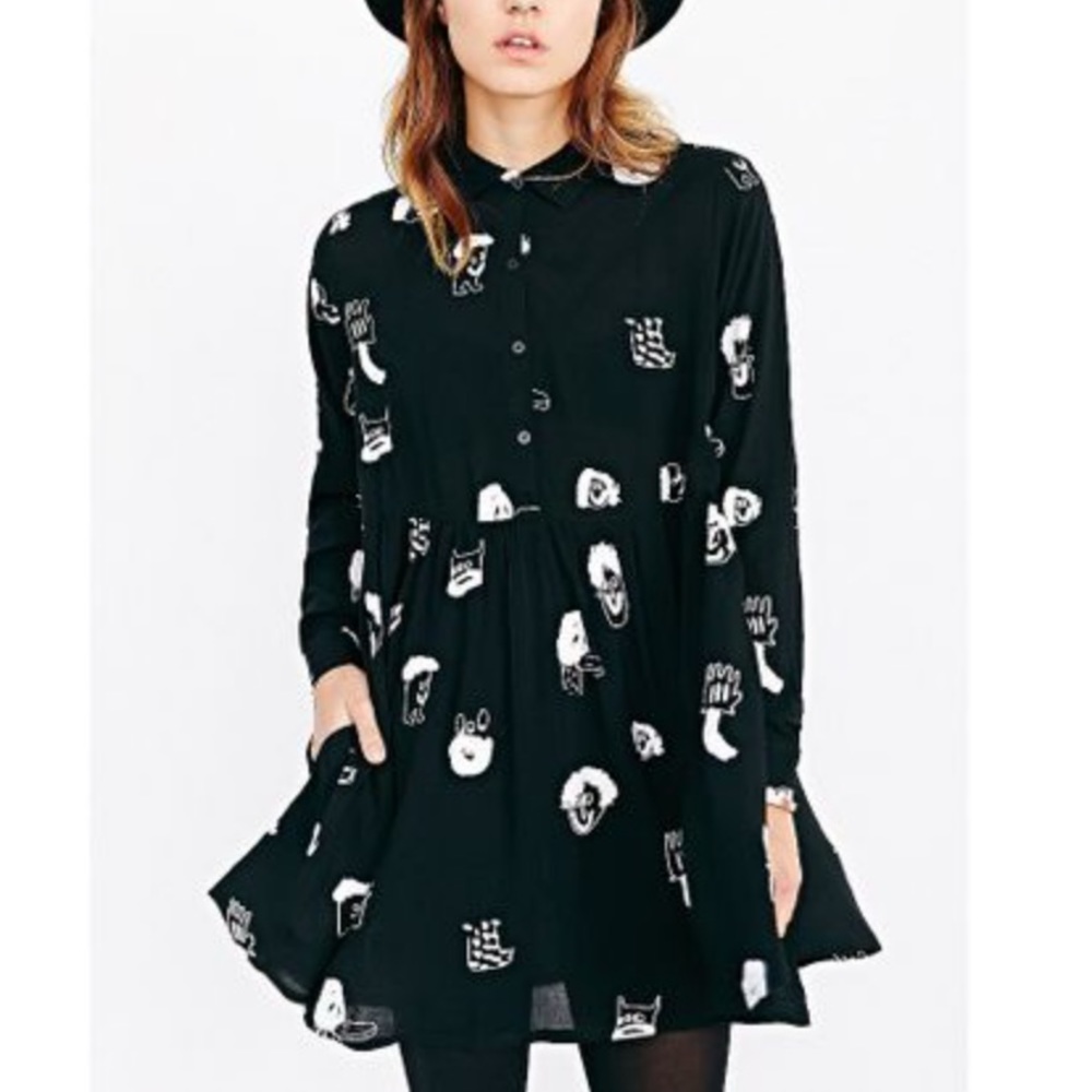 Beulah Style Lefty Cartoon Mini Dress